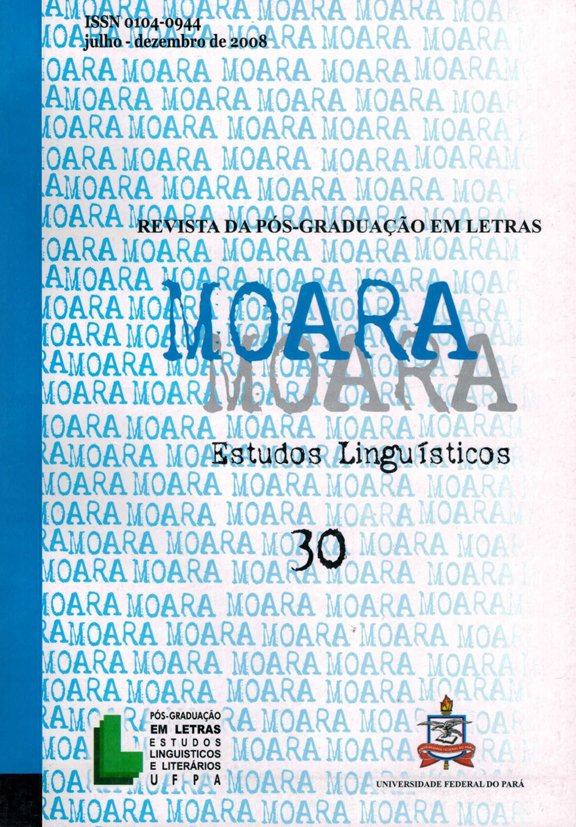 					Visualizar n. 30 (2008): Estudos Linguísticos jul a dez de 2008
				