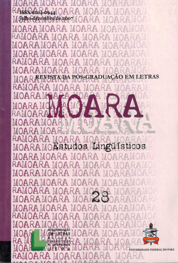 					Visualizar n. 28 (2007): Estudos Linguísticos jul a dez de 2007
				