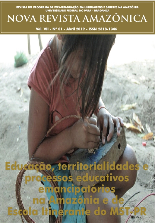 					Visualizar v. 7 n. 1 (2019): EDUCAÇÃO, TERRITORIALIDADES E PROCESSOS EDUCATIVOS EMANCIPATÓRIOS NA AMAZÔNIA E DE ESCOLA ITINERANTE DO MST-PR
				